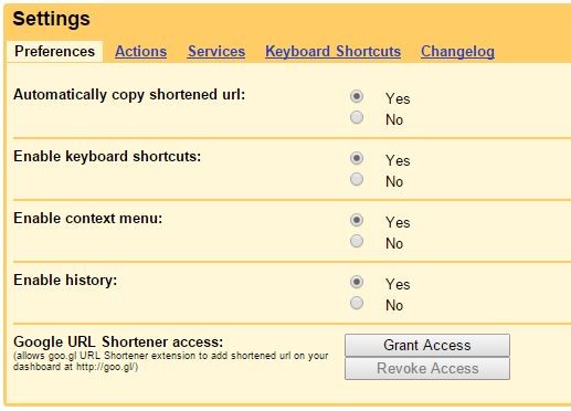 Các lựa chọn cài đặt