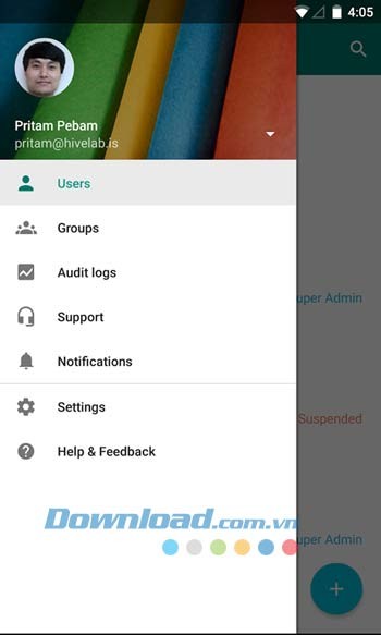 Google Admin quản lý profile người dùng