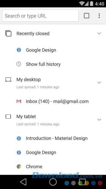 Đồng bộ các thiết bị