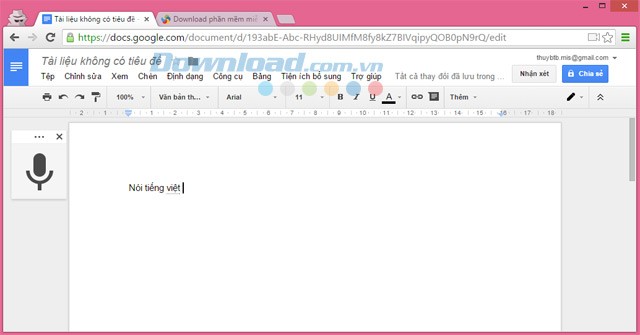 Soạn thảo văn bản bằng giọng nói với Google Docs