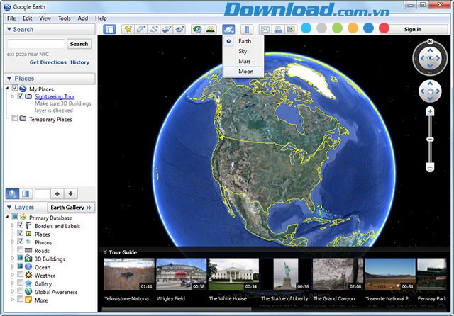 Google Earth trên Windows