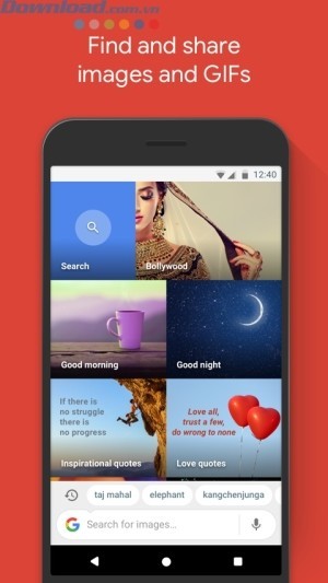 Tìm kiếm và chia sẻ ảnh, ảnh GIF