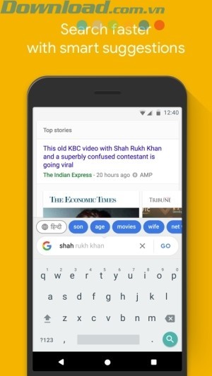 Tìm kiếm nhanh hơn nhờ gợi ý thông minh