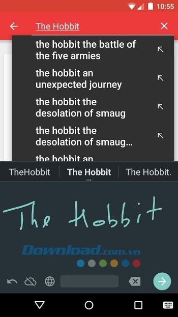 Nhập văn bản tìm kiếm trên Google