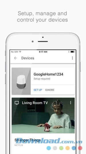 Google Home cho iOS quản lý nhiều thiết bị