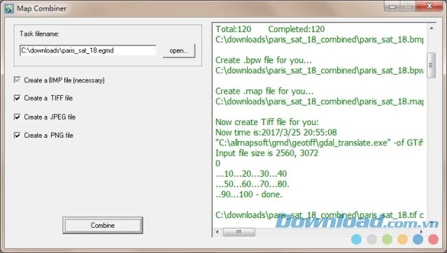 Google Maps Downloader hỗ trợ kết hợp nhiều bản đồ thành một