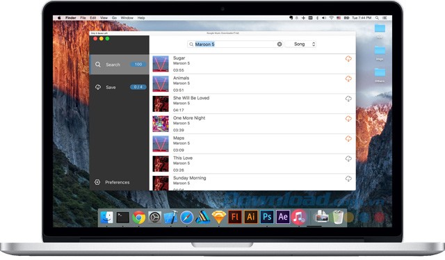 Giao diện của Google Music Downloader