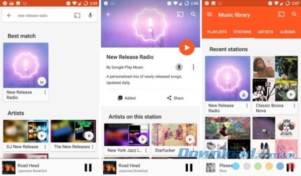Tính năng trạm phát nhạc theo sở thích cá nhân New Release Radio