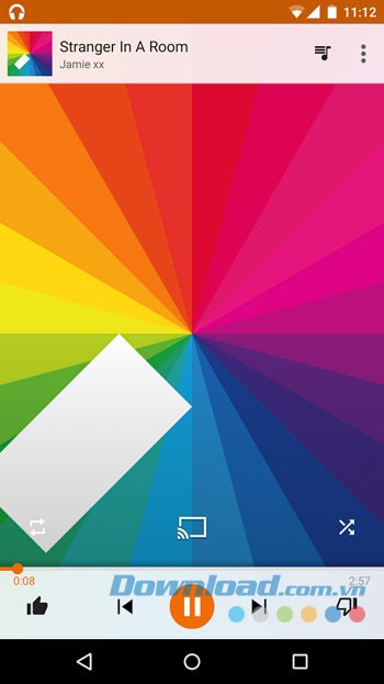 Giao diện sử dụng của ứng dụng Google Play Music