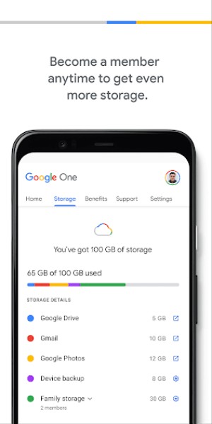 Nâng cấp Google One để có thêm không gian lưu trữ