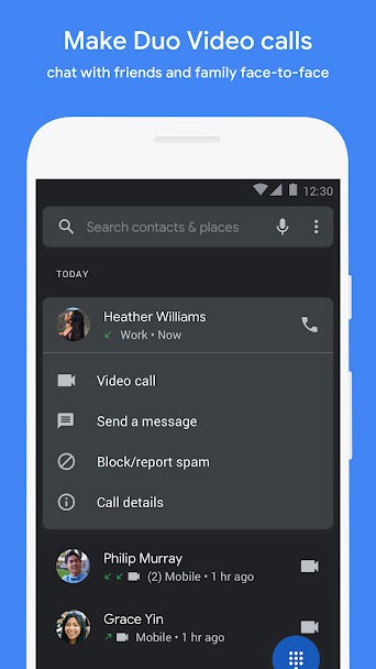 Google Phone hỗ trợ cuộc gọi video kép