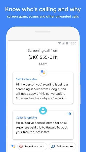 Hiển thị thông tin người gọi trên Google Phone