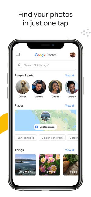 Tìm kiếm ảnh nhanh trong Google Photos app