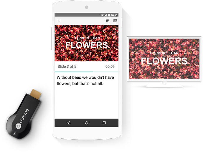 Google Slides hỗ trợ chromecast