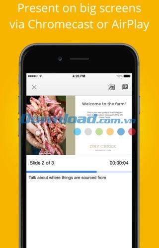 Trình chiếu slide trên màn hình lớn