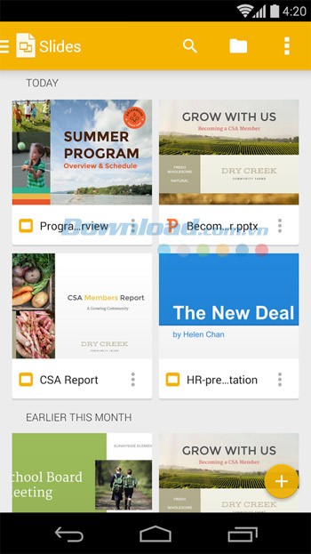 Google Slides cho Android