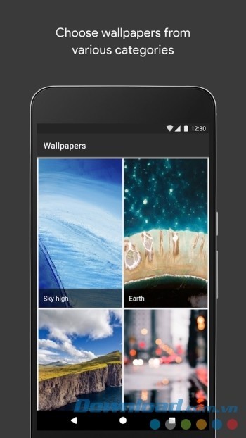 Chọn hình nền từ nhiều nguồn khác nhau