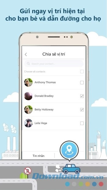 Gửi ngay vị trí hiện tại cho bạn bè và dẫn đường cho họ