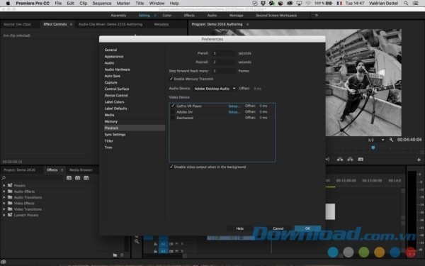 GoPro VR Player cho Mac cung cấp bộ công cụ hữu ích hiệu chỉnh video toàn cảnh
