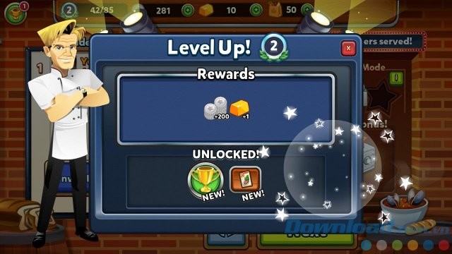 Lên cấp và nhận thưởng