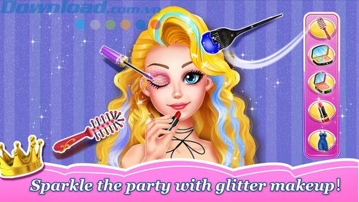 Trang điểm mắt và làm tóc thật xinh