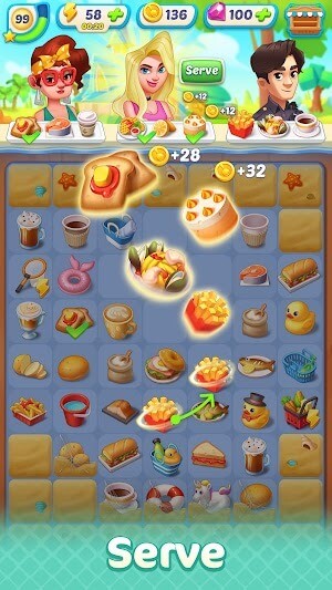 Phục vụ các món ăn thơm ngon