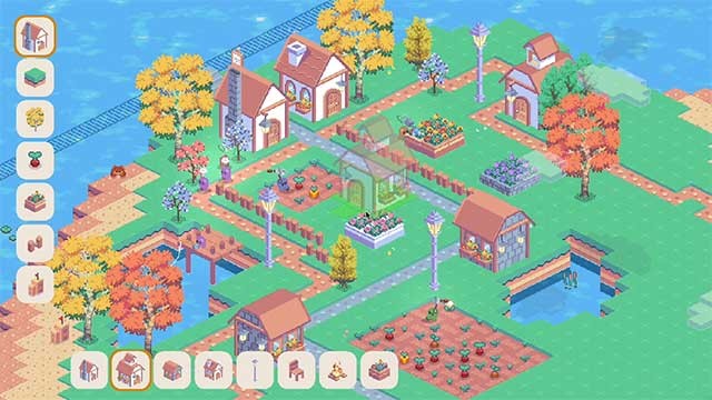 Người chơi có thể quan sát cuộc sống của các Gourdlet trong khi sắp xếp các tòa nhà