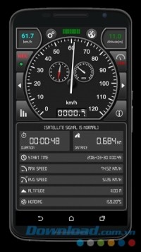 Ứng dụng đo tốc độ GPS Speed Pro cho Android