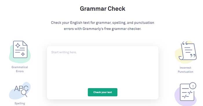 Grammar Check là trình kiểm tra chính tả và ngữ pháp miễn phí của Grammarly