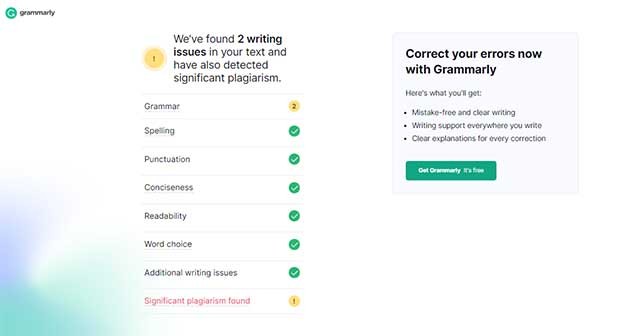 Bạn có thể quét bài viết của mình để tìm lỗi chính tả và ngữ pháp tiếng Anh