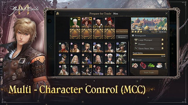 Granado Espada M cho phép bạn điều khiển 3 nhân vật cùng lúc