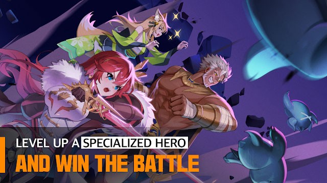 Lên cấp anh hùng đặc biệt và giành chiến thắng trận chiến trong game GRAND CROSS : Age of Titans