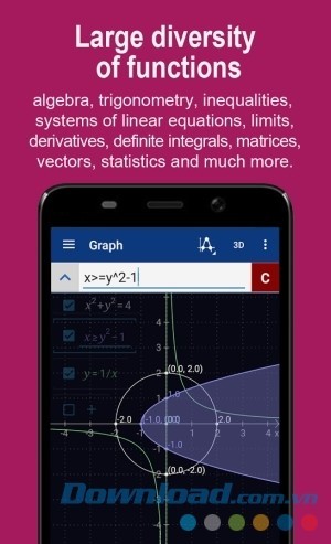 Graphing Calculator + Math PRO cho Android có chức năng phong phú