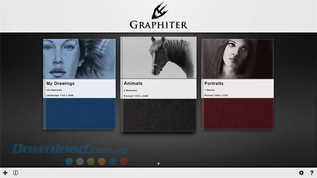 Một số tùy chọn trong ứng dụng vẽ Graphiter cho máy tính