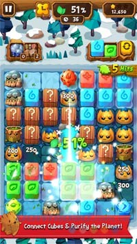 Nối các khối vuông làm sạch hành tinh