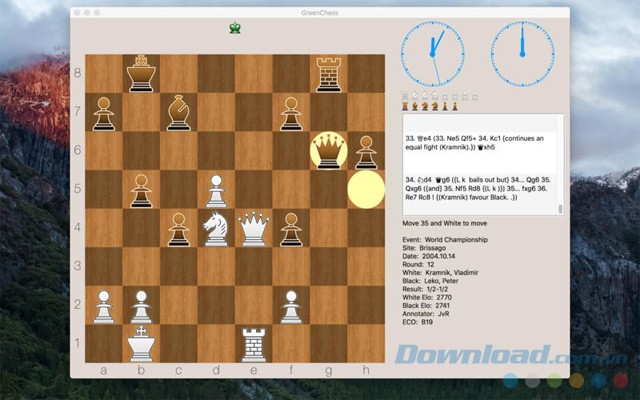 Giao diện game GreenChess cho Mac