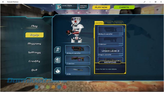 Lựa chọn vũ khí chiến đấu