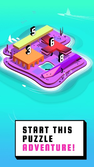 Bắt đầu cuộc phiêu lưu giải đố trong game Griddie Islands