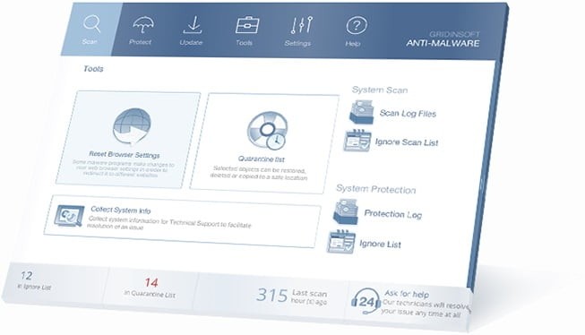 Tính năng bổ sung của GridinSoft Anti-Malware