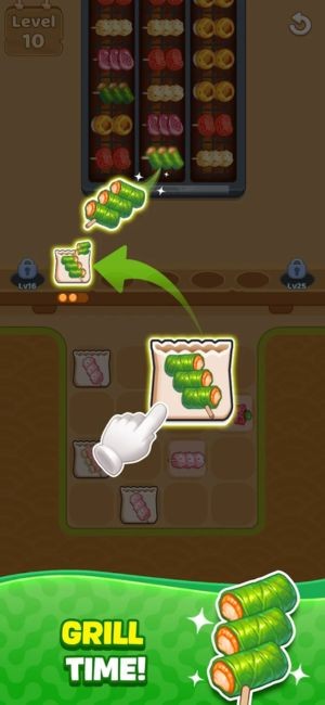 Giải đố sắp xếp đồ ăn với các chiến lược thông minh