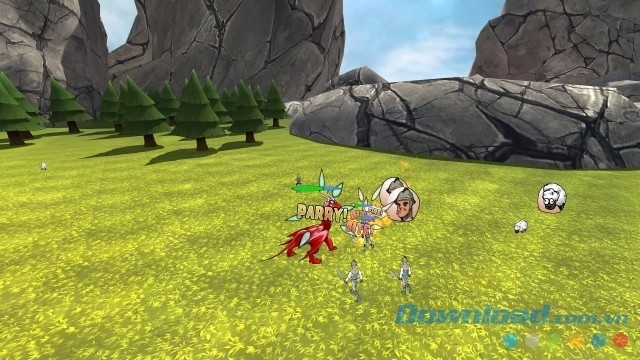 Chiến đấu với con người trong game hành động phiêu lưu Grim Dragons cho máy tính