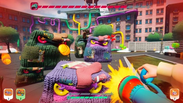 Bắn súng xé toạc thú nhồi bông ra làm nhiều mảnh để bảo vệ ngôi nhà của chúng ta