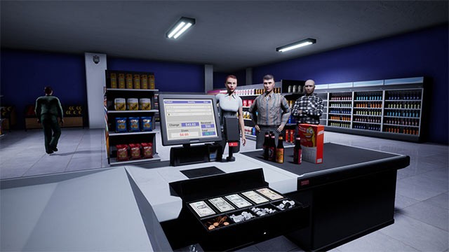 Quản lý siêu thị trong game mô phỏng chiến lược Grocery Store Simulator