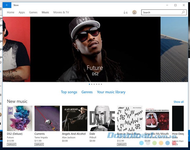 Mua bài hát từ Windows Store
