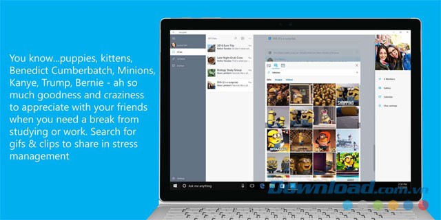 Kho hình ảnh chat nhóm sinh động trên GroupMe