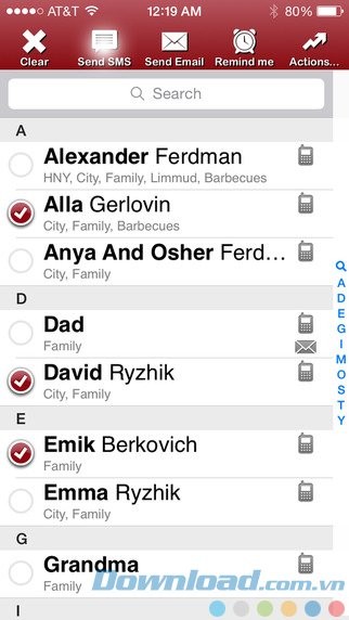 Tìm kiếm số liên lạc