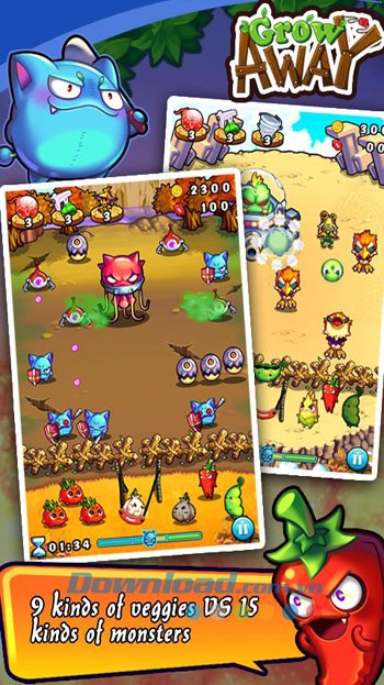 Tích hợp 9 chiến binh rau và 15 quái vật