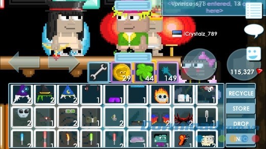 Growtopia cho iOS chứa vô vàn item độc đáo chưa từng thấy