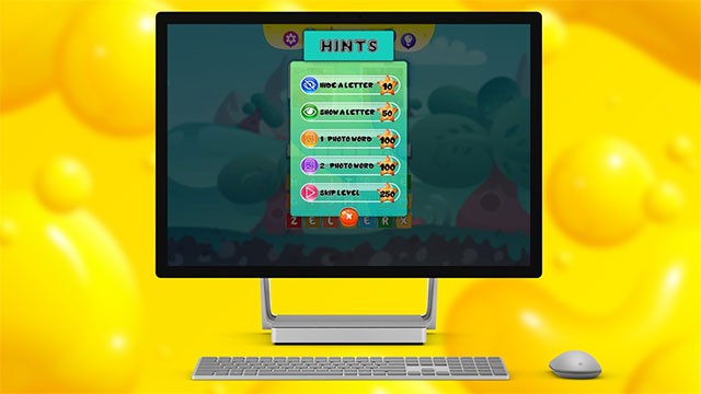 Sử dụng gợi ý cho những câu đố khó trong Guess A Word