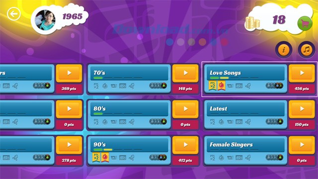 Danh sách các thể loại nhạc trong game